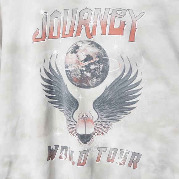 Journey Unisex Sweatshirt Retro Band Graphic Washed Gray Music Fleece Size XXL - Picture 3 of 4